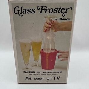 Vintage Ronco Glass Froster “As Seen on TV” Bar Tool w/ Box (Broken Nozzle)